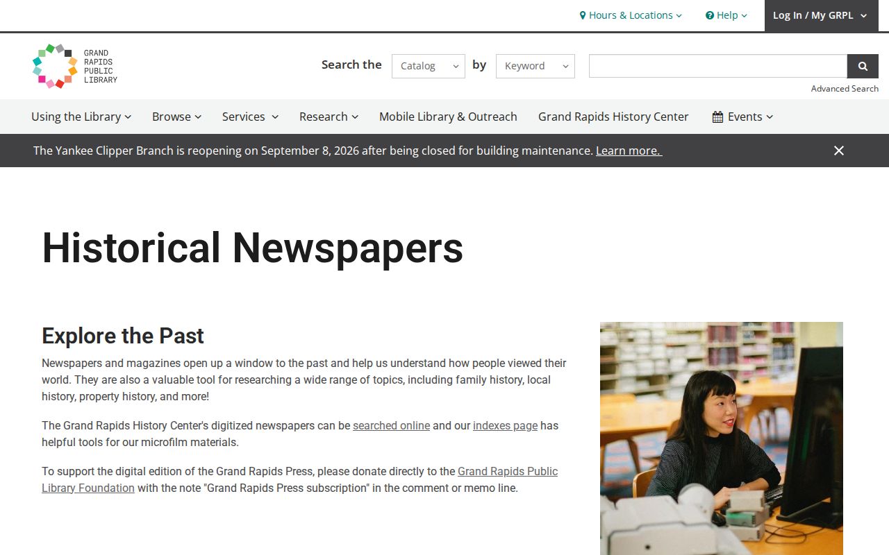 Grand Rapids city directory research with GRPL historical newspapers