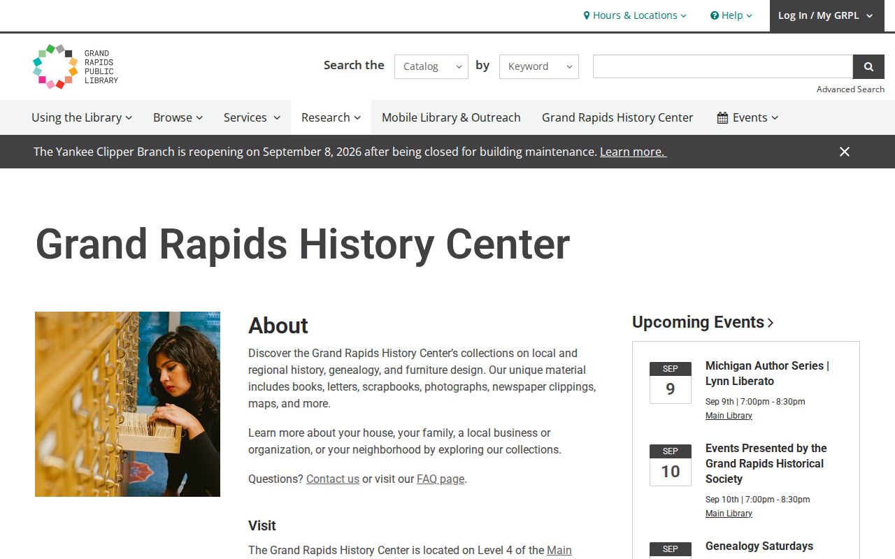 Grand Rapids city directory research at the GRPL History Center