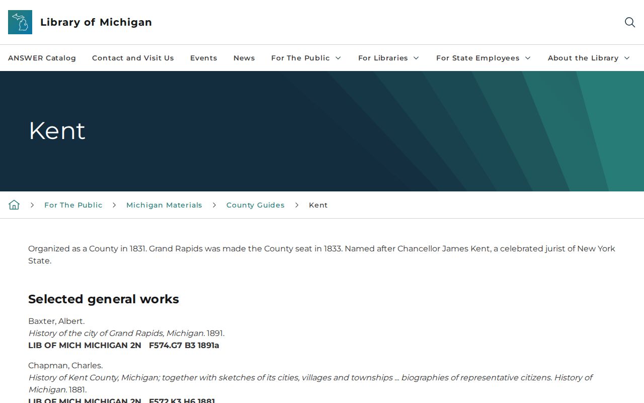 Grand Rapids residents directory Kent County archives guide